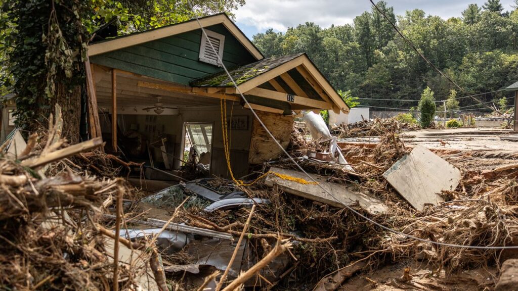 North Carolina village is grappling with “total devastation” after storm wiped out entire business district, mayor says